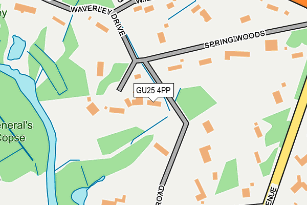 GU25 4PP map - OS OpenMap – Local (Ordnance Survey)