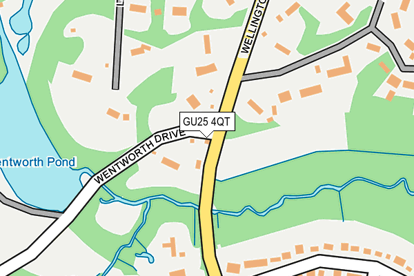 GU25 4QT map - OS OpenMap – Local (Ordnance Survey)