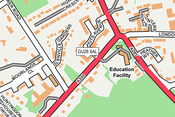 GU26 6AL map - OS OpenMap – Local (Ordnance Survey)