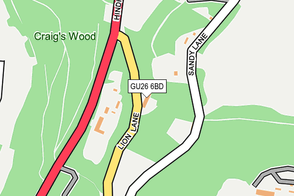 GU26 6BD map - OS OpenMap – Local (Ordnance Survey)