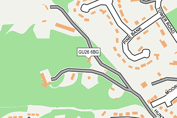 GU26 6BG map - OS OpenMap – Local (Ordnance Survey)