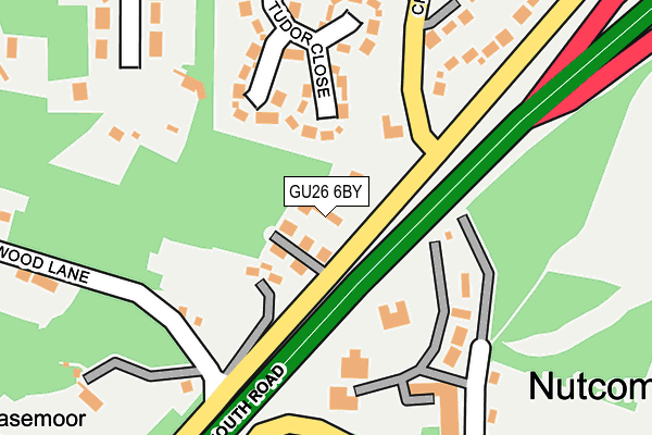 GU26 6BY map - OS OpenMap – Local (Ordnance Survey)