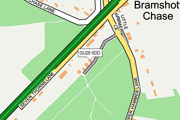 GU26 6DD map - OS OpenMap – Local (Ordnance Survey)