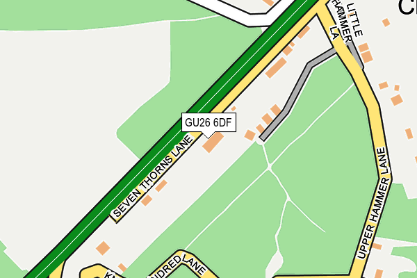 GU26 6DF map - OS OpenMap – Local (Ordnance Survey)