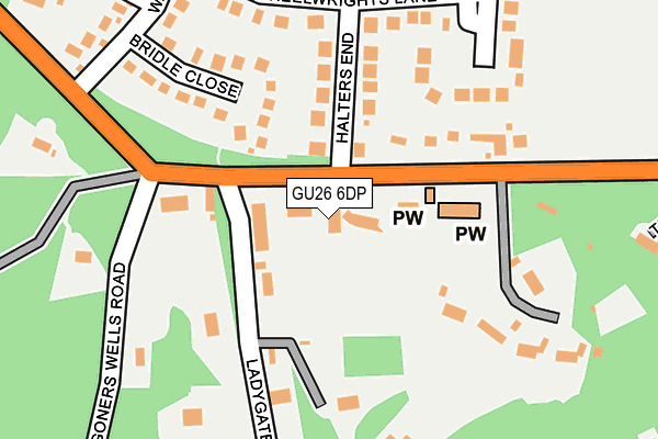 GU26 6DP map - OS OpenMap – Local (Ordnance Survey)