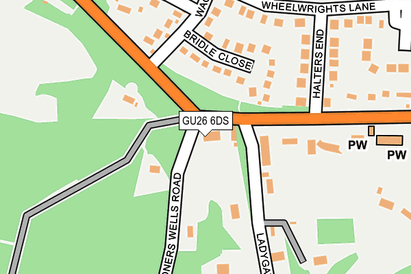 GU26 6DS map - OS OpenMap – Local (Ordnance Survey)