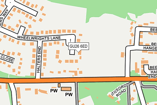GU26 6ED map - OS OpenMap – Local (Ordnance Survey)