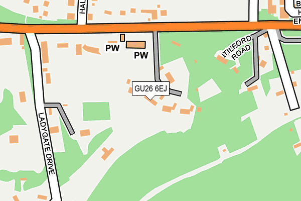 GU26 6EJ map - OS OpenMap – Local (Ordnance Survey)