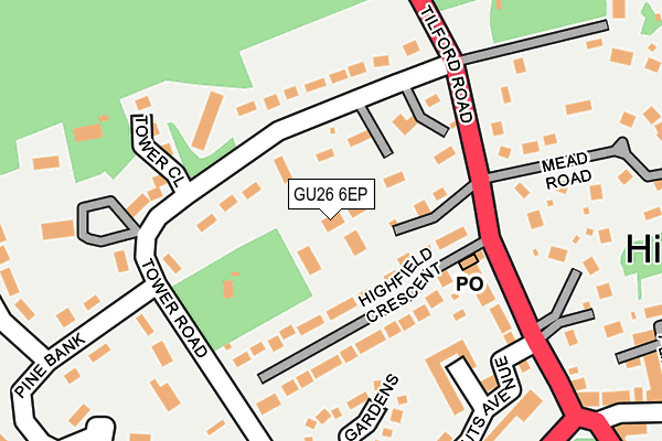 GU26 6EP map - OS OpenMap – Local (Ordnance Survey)