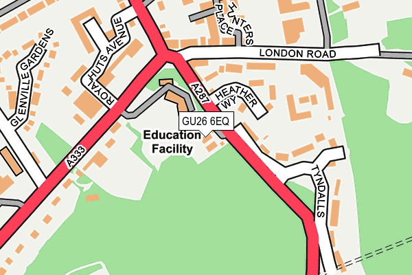 GU26 6EQ map - OS OpenMap – Local (Ordnance Survey)