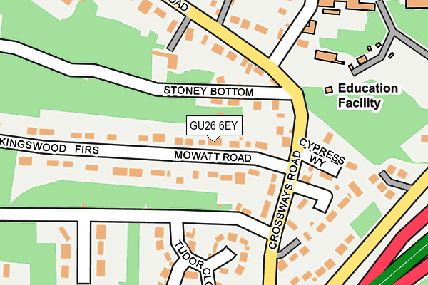 GU26 6EY map - OS OpenMap – Local (Ordnance Survey)