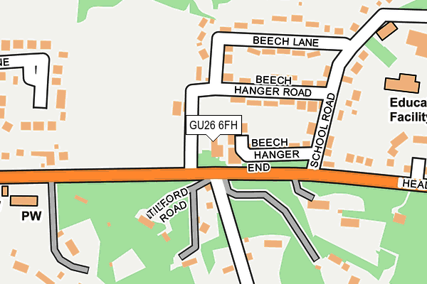 GU26 6FH map - OS OpenMap – Local (Ordnance Survey)