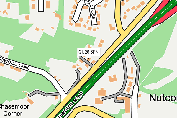 GU26 6FN map - OS OpenMap – Local (Ordnance Survey)