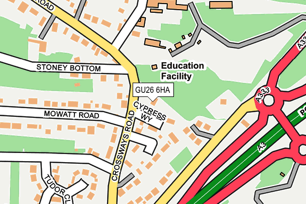 GU26 6HA map - OS OpenMap – Local (Ordnance Survey)