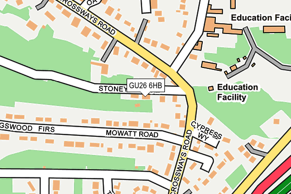 GU26 6HB map - OS OpenMap – Local (Ordnance Survey)