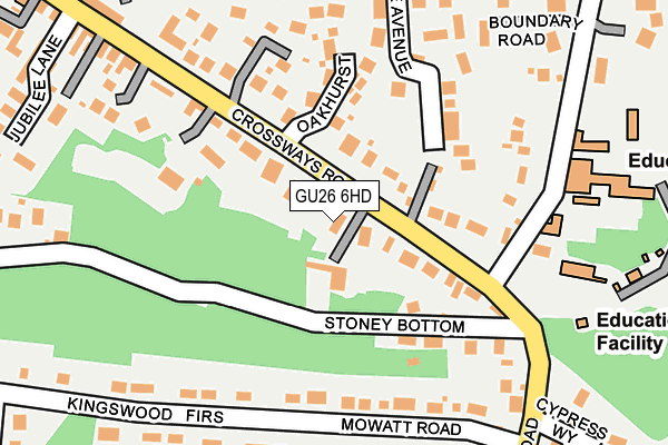 GU26 6HD map - OS OpenMap – Local (Ordnance Survey)