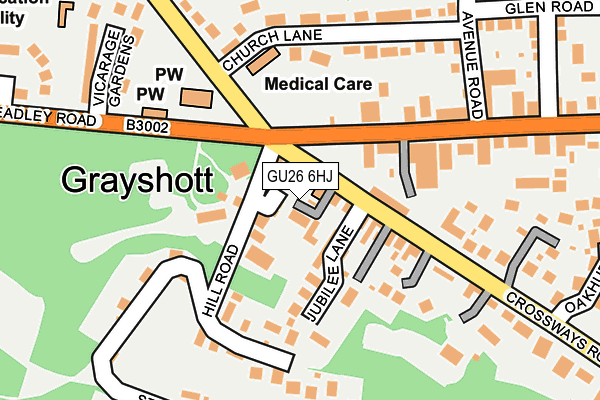 Map of ELM MEWS (GRAYSHOTT) MANAGEMENT COMPANY LIMITED at local scale