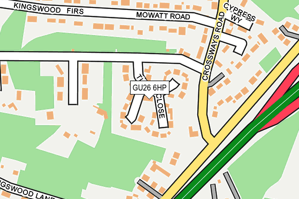 GU26 6HP map - OS OpenMap – Local (Ordnance Survey)