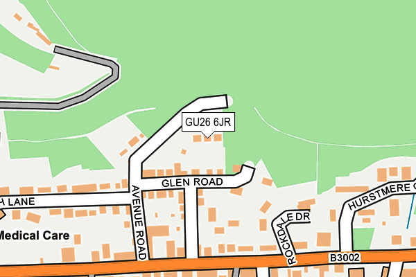 GU26 6JR map - OS OpenMap – Local (Ordnance Survey)