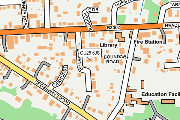 GU26 6JS map - OS OpenMap – Local (Ordnance Survey)