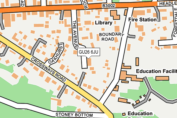 GU26 6JU map - OS OpenMap – Local (Ordnance Survey)