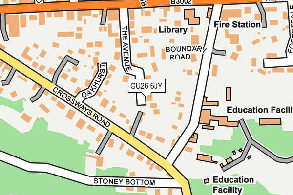 GU26 6JY map - OS OpenMap – Local (Ordnance Survey)