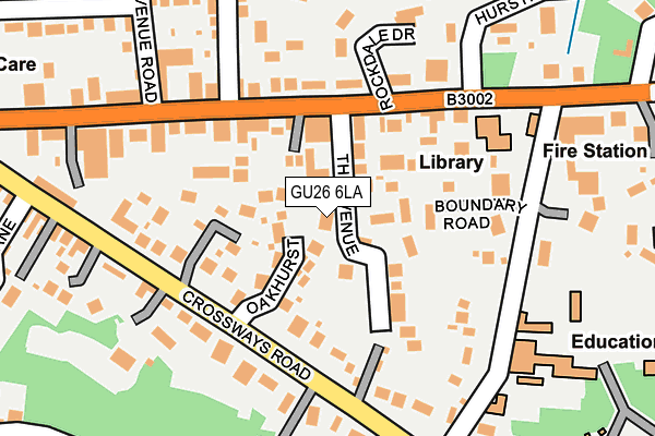GU26 6LA map - OS OpenMap – Local (Ordnance Survey)