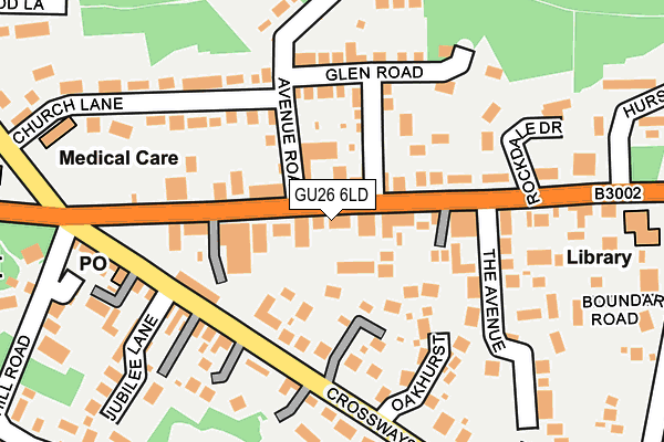 GU26 6LD map - OS OpenMap – Local (Ordnance Survey)