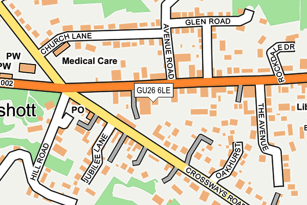 GU26 6LE map - OS OpenMap – Local (Ordnance Survey)