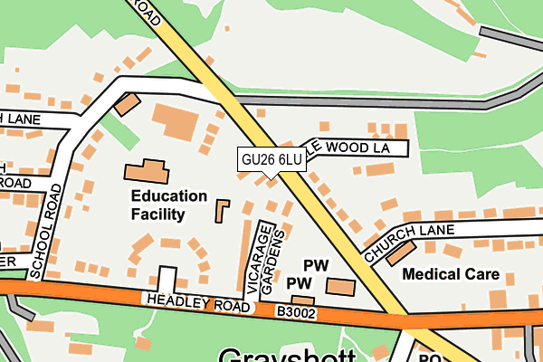 GU26 6LU map - OS OpenMap – Local (Ordnance Survey)