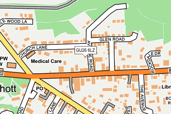 GU26 6LZ map - OS OpenMap – Local (Ordnance Survey)