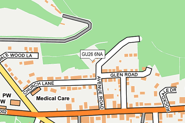 GU26 6NA map - OS OpenMap – Local (Ordnance Survey)