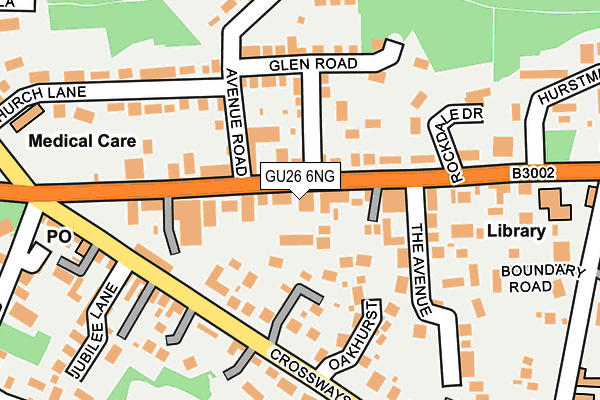 GU26 6NG map - OS OpenMap – Local (Ordnance Survey)