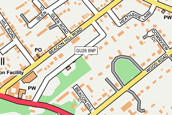 GU26 6NP map - OS OpenMap – Local (Ordnance Survey)