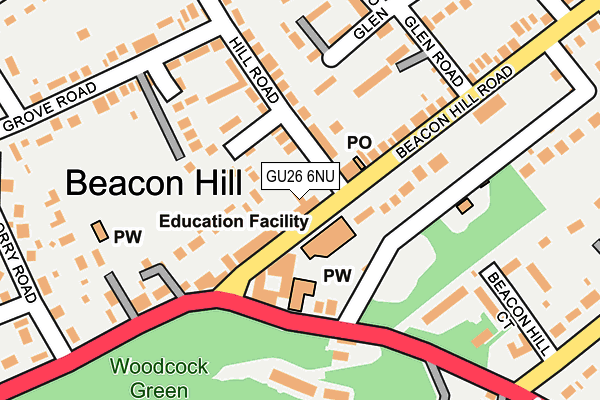 GU26 6NU map - OS OpenMap – Local (Ordnance Survey)