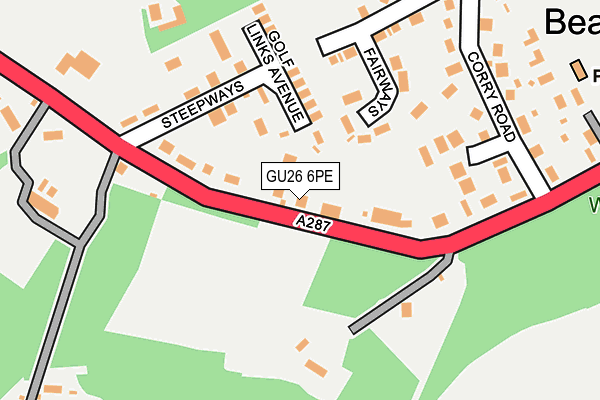 GU26 6PE map - OS OpenMap – Local (Ordnance Survey)