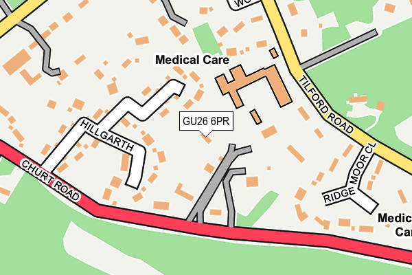 GU26 6PR map - OS OpenMap – Local (Ordnance Survey)