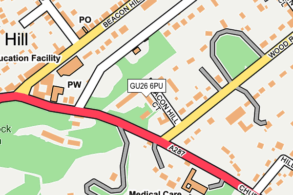 GU26 6PU map - OS OpenMap – Local (Ordnance Survey)