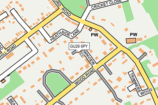 GU26 6PY map - OS OpenMap – Local (Ordnance Survey)