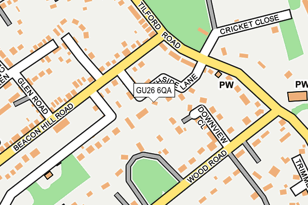 GU26 6QA map - OS OpenMap – Local (Ordnance Survey)