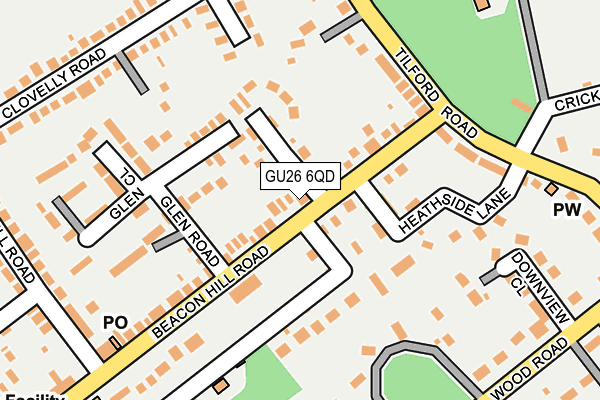 GU26 6QD map - OS OpenMap – Local (Ordnance Survey)