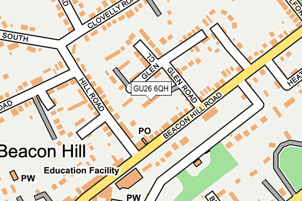 GU26 6QH map - OS OpenMap – Local (Ordnance Survey)