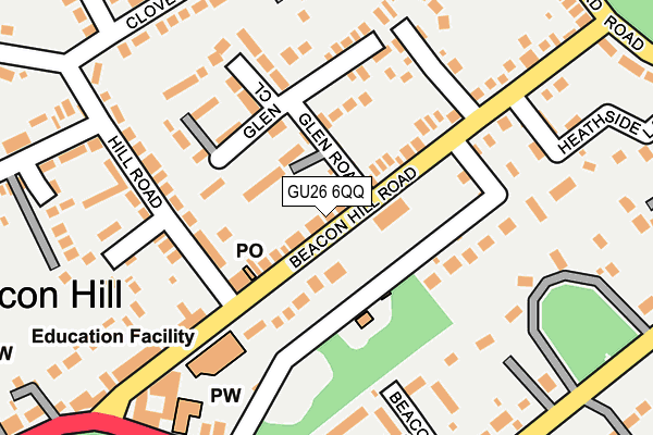 GU26 6QQ map - OS OpenMap – Local (Ordnance Survey)
