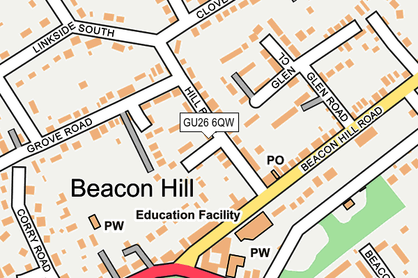 GU26 6QW map - OS OpenMap – Local (Ordnance Survey)