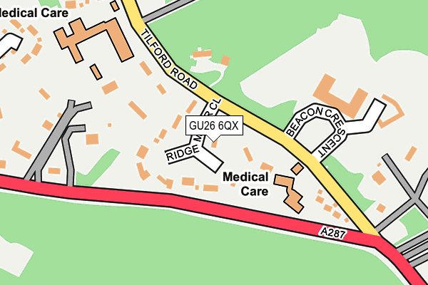 GU26 6QX map - OS OpenMap – Local (Ordnance Survey)