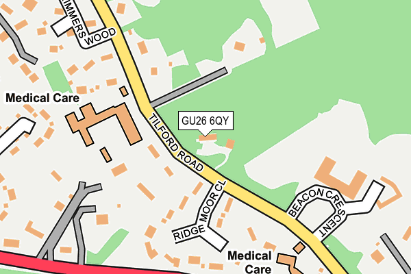 GU26 6QY map - OS OpenMap – Local (Ordnance Survey)
