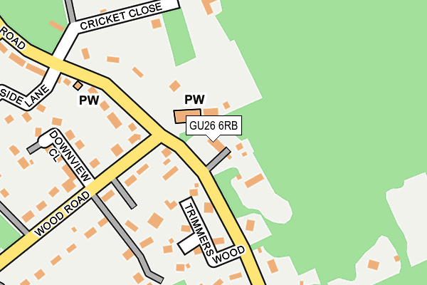 GU26 6RB map - OS OpenMap – Local (Ordnance Survey)