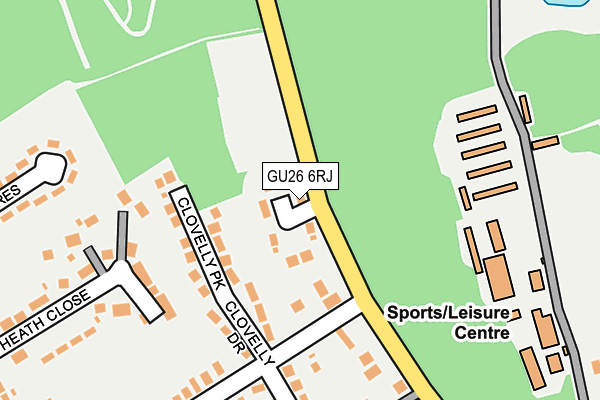 GU26 6RJ map - OS OpenMap – Local (Ordnance Survey)