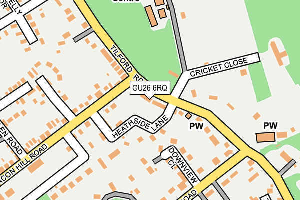 GU26 6RQ map - OS OpenMap – Local (Ordnance Survey)