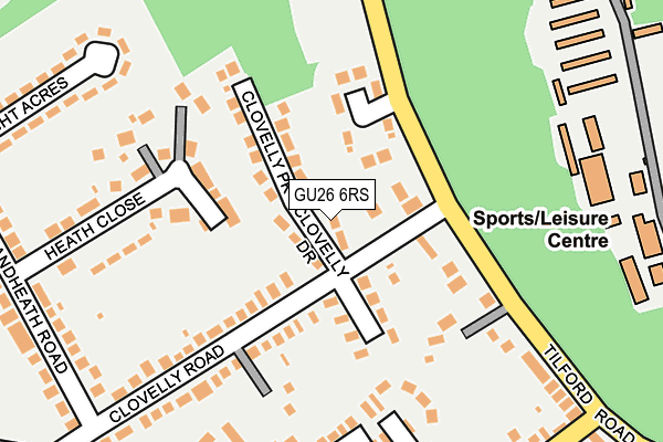 GU26 6RS map - OS OpenMap – Local (Ordnance Survey)